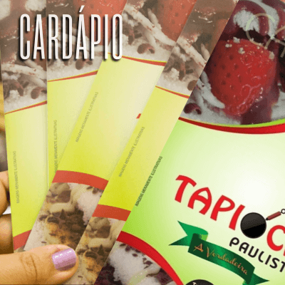 cardápio de tapioca